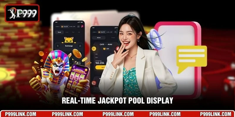 Real-time jackpot pool display
