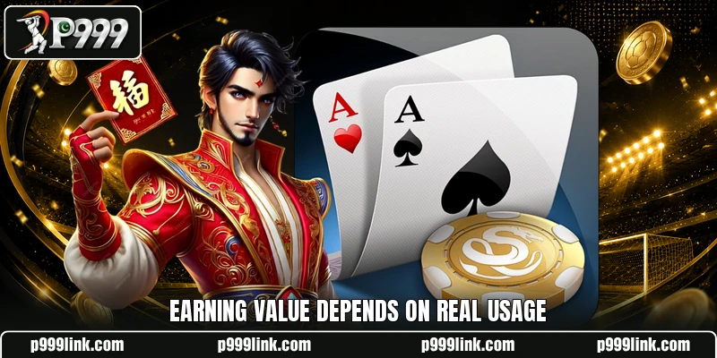 Earning value depends on real usage