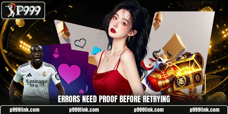 Errors need proof before retrying