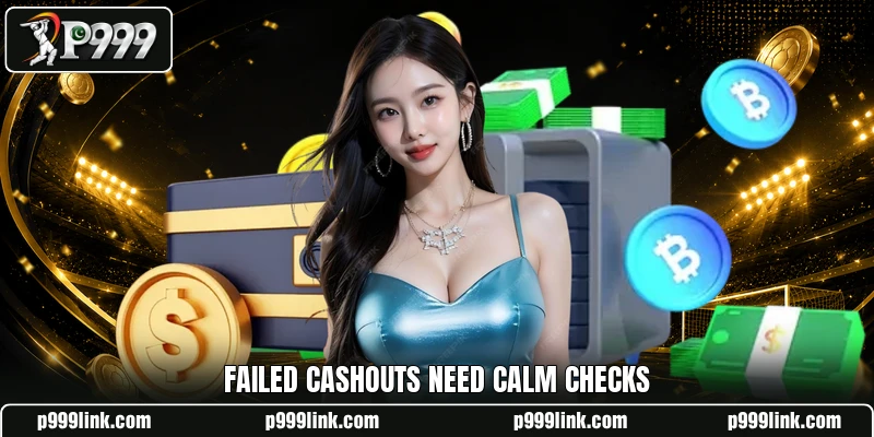 Failed cashouts need calm checks